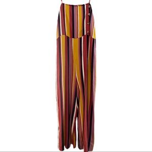 NWT Multicolored Pinstripe Jumpsuit